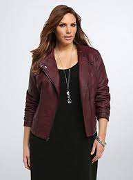 Faux Leather Seamed Moto Jacket Deep Merlot Jacket Outfit Women Burgundy Leather Jacket Flattering Outfits