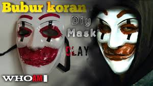 Membuat hidung memberi tempat untuk mata dan bibir memberi batas antara wajah dan ukiran memperjelas lupi lupi. Cara Membuat Topeng Joker Bubur Koran Youtube