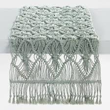 Pin By Caroline Morley On Design Ideas Macrame Table Runner Boho Table Runner Outdoor Dining Table Decor
