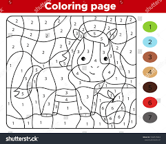 color by numbers educational game preschool stock vector royalty free 1604515843 shutterstock