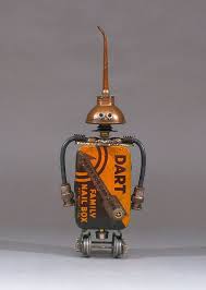 Robot Sculpture Metal Art Robot Metal Art By Castofcharacters23 Robot Sculpture Recycle Sculpture Metal Art Sculpture