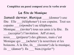 Ses amis sont allés la voir. French Passe Compose Avoir Part 1