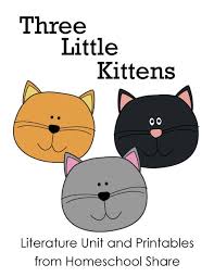Lost your mittens, you naughty kittens; Free Three Little Kittens Unit Activities And Lapbook Printables From Homeschool Share Little Kittens Nursery Rhymes Preschool Preschool Pets Unit