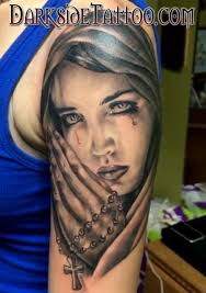 Black and Gray Praying Angel Tattoo by Matthew Kiley: TattooNOW