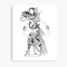 Sebenarnya sketsa gambar itu merupakan kerangka dari sebuah karya seni dari. Wayang Golek Indonesian Wooden Puppet Metal Print By Altaf Aji Redbubble