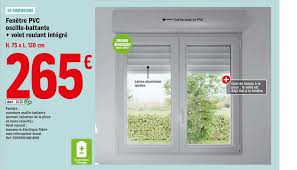 Caractéristiques techniques de cette sortie de caisson : Offre Fenetre Pvc Osillo Battante Volet Roulant Integre Chez Brico Depot