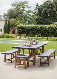 Chilson Table And Bench Set In 2020 Table Bench Set Garden Dining Set Outdoor Tables Chairs