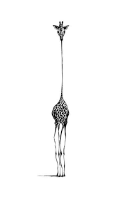 Black Giraffe With Very Thin Neck And Legs Tattoo Design Tattooimages Biz