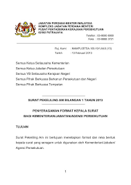 Format Surat Rasmi