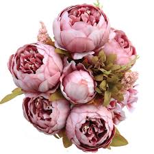 Search for flowers with us. Coffee Luyue Vintage Artificial Peony Silk Flowers Bouquet Home Wedding Decoration Artificial Flowers Home Kitchen Umoonproductions Com