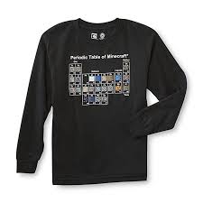 Boy S Long Sleeve Graphic T Shirt Minecraft Periodic Table 4 16 X Small And Small Boys Long Sleeve Tee Long Sleeve Tshirt Men Boys Long Sleeve