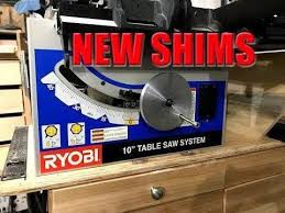 New Shims For Ryobi Bt3100 Bt3000 No More Binding Youtube Tablesaw Powertoolsyoutube In 2020 Table Saw Ryobi Table Saw Ryobi