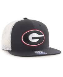 47 Brand Georgia Bulldogs Gambino Mesh Snapback Cap Black Adjustable Bulldog Puppies Boot Shoes Women Georgia Bulldogs