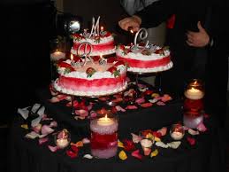 Birthday Cake Table Decoration With Candles My Moms 60th Birthday Cake Table Cake Table Birthday 60th Birthday Cakes Birthday Candles