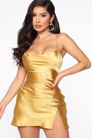 Casual Clinks Satin Mini Dress Mustard Mini Dress Mustard Dress Fashion Fashion