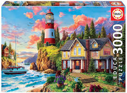 Take a trip to the beach without having the trouble of sand everywhere with puzzle warehouse's collection of beach puzzles. Educa Lighthouse Near The Ocean 3000 Piece Jigsaw Puzle Byrnes Online