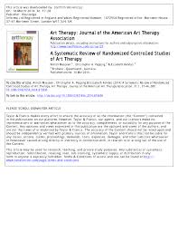 Pdf A Systematic Review Of Randomized Controlled Studies Of Art Therapy