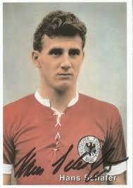 Hans Schafer of West Germany at the 1958 World Cup Finals.