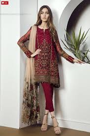 Baroque Cherry Rose Chantelle Chiffon 2018 Baroque Baroquecherry Rose Baroquechantelle Pakistani Fashion Party Wear Pakistan Dress Pakistani Dresses Casual