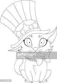 These 4th of july coloring pages will help your kids really celebrate the magic and history of american independence day. Independence Day Kitten Coloring Page Clipart Image