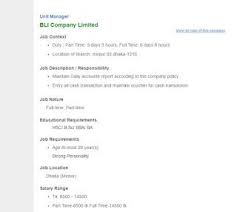 Vacancy Bli Company Limited Unit Manager Jobs Opportun Job Circular Student Jobs Job