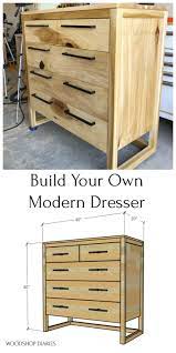 Modern 5 Drawer Dresser--9 Step Printable Building Plans Diy Modern Furniture Dresser Furniture Diy Furniture Projects