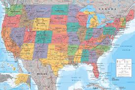 Spojené státy jižní amerika kanada mapa kontinent, spojené státy americké, ameriky, plocha png. Plagat Obraz Politicka Mapa Usa Plagaty Na Stenu Posters Sk