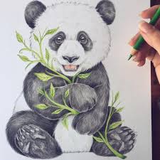 Imagens Inspiradoras Baseadas Nos Personagens Da Disney Disneyarts Panda Sketch Panda Drawing Panda Art