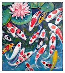 Bebas jamur, kutu dan parasit. Jual Lukisan Ikan Koi Murah Pakde Nanto