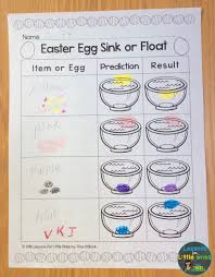 easter egg sink or float experiment