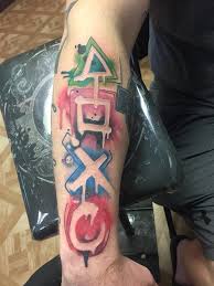 Touch device users, explore by touch or with swipe gestures. Mad Mikes Tattoo And Piercing Playstation Tattoo By Lew Facebook