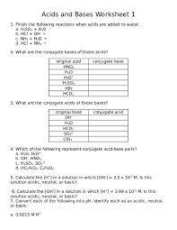 Acidity and alkalinity are measured with a logarithmic scale called ph. Doc Acids And Bases Worksheet 1 Juli Yanti Academia Edu
