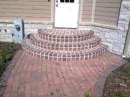 Round Steps Brick Garden Brick Porch Patio Steps
