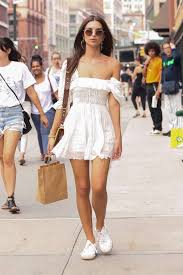 Emily Ratajkowski Fashion Little White Dresses Celebrity Street Style