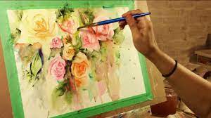 Background business card button calendar christmas fire flowers logo resume ribbons smoke templates tree. How To Paint Loose Watercolour Flowers Youtube