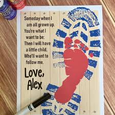 If you can't find the words, try using one of these sentimental poems in your card. Father S Day Boot And Footprint Poem
