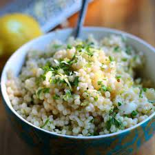Lemon Infused Israeli Couscous Recipe Girl And The Kitchen Recipe Couscous Recipes Healthy Couscous Recipes Pearl Couscous Recipes