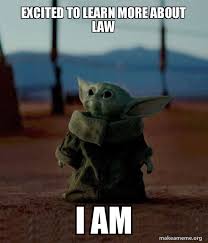 Contribute to instafluff/babayoda development by creating an account on github. Excited To Learn More About Law I Am Baby Yoda Make A Meme