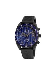 Armani exchange men's blue silicone strap watch. Emporio Armani Men S Sport Rubber Band Chronograph Blue Dial Watch Ar5930