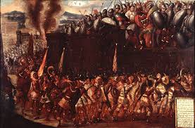 After the first fight, cortés and his men looked out from their hideout and saw empty streets. Conquest Of Mexico Paintings Exploring The Early Americas Exhibitions Library Of Congress