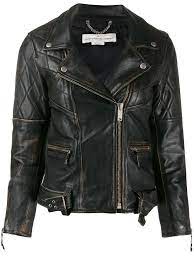 Golden Goose Slim Fit Biker Jacket Farfetch Fitted Biker Jacket Celebrities Leather Jacket Best Leather Jackets