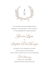 Laurel Wreath Monogram Wedding Invitation Monogram Wedding Invitations Modern Wedding Invitations Quality Wedding Invitations