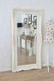 Kingsbury large vintage full length wall ornate leaner mirror white 150cm x 61cm. Ivory Ornate Mirror Large White Mirror White Ornate Mirror Shabby Chic Mirror Wall