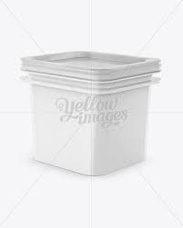 Plastic Container Mockup Half Side View In Pot Tub Mockups On Yellow Images Object Mockups Packaging Mockup Design Mockup Free Plastic Food Packaging
