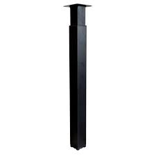 Pied De Plan De Travail Carre Reglable En Acier Epoxy Noir 70 110cmx70mm Acier Epoxy Pied Meuble