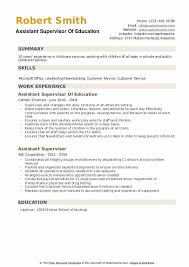 His/her job description includes acting as a liaison between the management and the team, leading the team to make its quotas, correcting any problem that comes up and motivating the sales team. Assistant Supervisor Resume Samples Qwikresume
