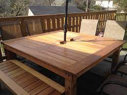 Just a few 2x4s can get you an amazing outdoor loveseat or end table!. Simple Square Cedar Outdoor Dining Table Ana White