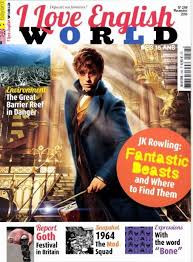 I love english s'inscrit dans la gamme langue de l'offre de bayard jeunesse qui est composé de : Eddie Redmayne Fantastic Beasts And Where To Find Them I Love English World Magazine November 2016 Cover Photo France