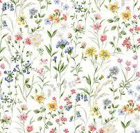 Wildflowers Floral Prepasted Wallpaper