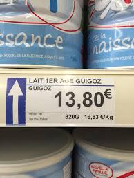 Leclerc Sud Lait Guigoz 1 1 68 Pour 100g Nouveau Ne